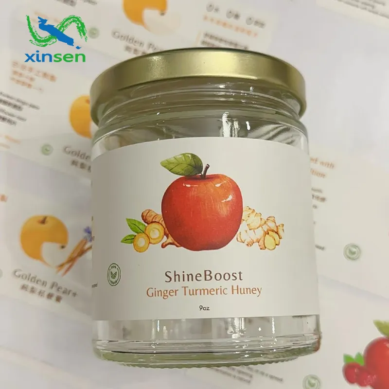 Transparent Jam Jar Paper Labels